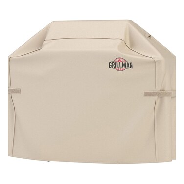 Grillman Premium Grill Cover for Outdoor Grill - Heavy Duty Barbeque Grill Cover - Waterproof, Rip-Proof, Tan Grill Cover for BBQ, Gas Grills - 58" L x 24" W x 48" H - Fits Popular Grill Models
