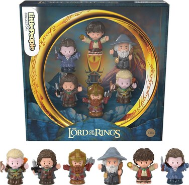 Little People Collector The Lord of the Rings Movie Special Edition Set for Adults &amp; Fans, 6 Figures in Display Package
