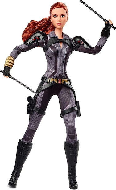Barbie Marvel Studios&rsquo; Black Widow Doll, 11.5-in, Poseable with Red Hair, Wearing Armored Bodysuit and Boots, Gift for Collectors [Amazon Exclusive]
