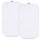 Waterproof Bassinet Mattress Pad Cover Fit for AirClub Bassinet Bedside Sleeper and Mika Micky Bedside Sleeper, 2 Pack, Ultra Soft Viscose Made from Bamboo Terry Surface, Breathable and Easy Care