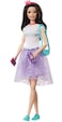 Barbie Princess Adventure Renee Doll (12-inch Brunette) in Fashion and Accessories, with Smart Phone, Purse, Travel Mug and Tiara, Gift for 3 to 7 Year Olds