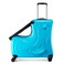 AO WEI LA OW Duffel Bag for Kids Ride-On Suitcase Carry-On Luggage with Wheels (Blue, 24 Inch(suggest 6-12 years old))