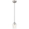 VONLUCE Pendant Light Kitchen Island, Brushed Nickel Pendant Light Fixture with E26 Base &amp; Adjustable Cable, Modern Pendant Lighting with Glass Shade for Living Room Bedroom Hallway