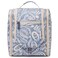 Narwey Small Hanging Toiletry Bag Women Travel Makeup Bag Organizer Toiletries Bag for Travel Size Essentials Accessories Cosmetics (Medium, Blue Leaf)