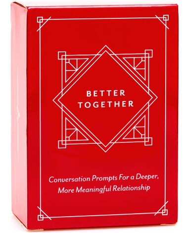 BETTER TOGETHER Honest Conversation Starter Game - 100 Romantic &amp; Deep Questions for Couples - Relationship Card Game for Date Night &amp; Valentines Day (17+)