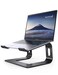 Lamicall Aluminum Laptop Stand, Ergonomic Laptop Riser for Desk, Compatible with 10-15.6" Laptops, Ventilated, Anti-Skid, Black