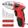 Hi-Spec 27pc 3.6V Red Small Power Electric Screwdriver Set. Cordless &amp; Rechargeable with Driver Bit Set
