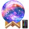 Moon Lamp, Galaxy Night Light, 16 Colors Large galaxy light 3D printing Moon Night Light with Stand/Remote Control/Touch/USB Rechargeable, Moon Light for Kids Baby friend family gifts (9.6 inch)