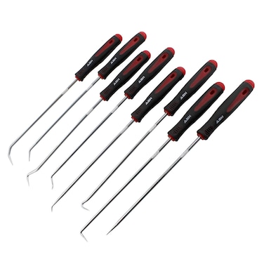 ABN Hook and Pick Set &ndash; 8 Pc Metal Pick Tool Set, Mechanic Pick Set, 9in Picks and Hook Set Auto Body Tools