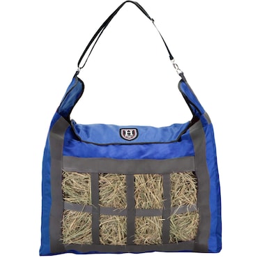 Harrison Howard Premium Durable Slow Feed Horse Hay Bags Oxford Cloth Heavy Duty Large Capacity Horse Feeding Bag-Champion Blue
