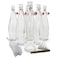 Nevlers 33 Oz Swing Top Glass Bottles   6 PK Teardrop Flip Top Glass Bottle Set w/Brush, Funnel &amp; Marker   Vanilla Extract Bottles   Glass Water Bottles   Syrup Bottles   Wine Bottles