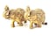 Handmade Ethnic Indian Brass Elephant Pair Decor Showpiece, Housewarming Gifts, Office Decor, Desk Decor, Elephant Gifts, Indian Gifts for Housewarming, Standard, Golden, Pack of 2