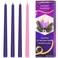 4Pack Christmas Advent Taper Candle, 8 Hour Burn, Unscented, 10 Inch Dripless Taper Candles for Christmas, Party, Church, Celebration, Home D&eacute;cor - 3 Purple &amp; 1 Pink