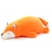 Niuniu Daddy Fox Stuffed Animals Not Weighted, Cute Big Lying Fox Plush Toy, 18.1in Kawaii Soft Plushies, Hugging Body Pillow for Christmas/Birthday/Party Gifts Presents for Kids Girls Boys Adults