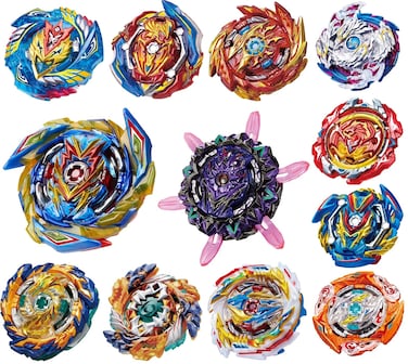 GiGimelon Gyros 12 Pieces Pack, Battling Top Battle Burst High Performance Set, Birthday Party School Gift Idea Toys for Boys Kids Children