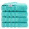 American Soft Linen Luxury 4 Piece Bath Towel Set, 100% Cotton Turkish Bath Towels for Bathroom, 27x54 in Large Bathroom Shower Towels, Turquoise Blue Towels