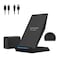NANAMI 30W Max Wireless Charger,Qi Certified Fast Charging Stand With USB-A Port Compatible iPhone 16/15/14/13/12/11,Phone Charger for Samsung Galaxy S25/S24/S23/S22/S21(with PD Adapter Phone Charger)