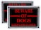 Large Beware of Dog Signs for Fence 10x14 inch Aluminum,UV Printed Weather Resistant Ink,Easy to Mount for Yard (Pack of 2)
