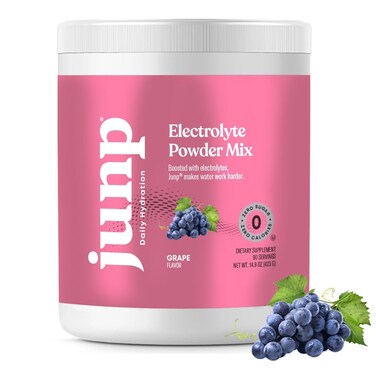 JUNP Electrolytes Powder No Sugar No Carbs &ndash; Vine Ripened Grape Keto Electrolyte Drink Mix - Potassium &amp; Salt Hydration Powder Electrolytes Zero Calorie Sugar Free Electrolyte Powder, 90 Servings