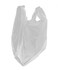 Grocery Shopping Plastic T-shirt Bags Plain 12" x 7" x 21" (White, 150)