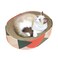 ComSaf Cat Scratcher Cardboard Bed Lounge Couch for Indoor Cats Oval Shape 17"x13", Kitty Cat Scratching Pad Recycle Corrugate Scratcher Long Lasting Furniture