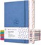 Large B5 Dotted Journal - Enjoy Bullet Journaling with a Soft Cover 7x10-inch, Non-Bleed Thick 120gsm Paper, Dot Journal in Blue, Japanese Edge Motif - Faux Leather Lay Flat Dot Grid Notebook - ZenART