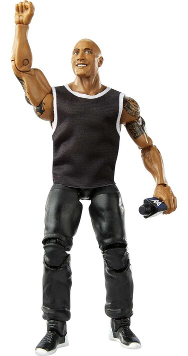 WWE The Rock Elite Collection Action Figure, 6-in Posable Collectible Gift for WWE Fans Ages 8 Years Old &amp; Up