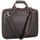 Leather Slim Briefcase for Men 15.6" Laptop Crossbody Messenger Bag Business Work Lawyer Attache Case
