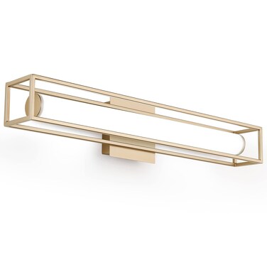 6000K Dimmable Bathroom Vanity Light, 26.2in Champagne Gold Bathroom Light Fixtures, 12W LED Lights Over Mirror, Acrylic Bar Champagne Bronze Vanity Light
