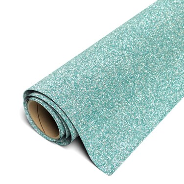 Siser Glitter HTV 11.8"x5ft Roll - Iron on Heat Transfer Vinyl (Mint)