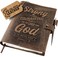 moonster Refillable Leather Journal Joshua 1:9 Bible Verse Embossed Journals with Pen &ndash; Milled A5 Leather Journal Lined Paper - Line Notebooks for Men &ndash; Leather Notebook with Pen Holder - 320 Pages