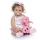 Anano Washable Reborn Baby Girl 18 inch Cute Reborn Baby Dolls Silicone Full Body Blue Eyes Real Look Newborn Dolls Girl Cruly Hair Safety Tested