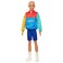 Barbie Ken Fashionistas Doll #163, Slender with Sculpted Blonde Hair Wearing Color-Blocked Jacket-Style Top, Blue Shorts &amp; White Boots, Toy for Kids 3 to 8 Years Old