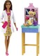 Barbie Careers Doll &amp; Playset, Pediatrician Theme with Brunette Fashion Doll, 1 Patient Doll, Furniture &amp; Accessories