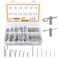 VIGRUE 500PCS Cotter Pin Assortment Kit Hitch Pin Zinc Plated R Clip Assortment Kit Fastener for Use on Hitch Pin Lock System