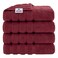 American Soft Linen Luxury 4 Piece Bath Towel Set, 100% Cotton Turkish Bath Towels for Bathroom 27x54 in Extra Large Bathroom Shower Towels, Bordeaux Red Towels