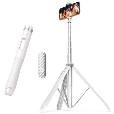ATUMTEK 51&quot; Selfie Stick Tripod, All in One Extendable Phone Tripod Stand with Bluetooth Remote 360&deg; Rotation for iPhone and Android Phone Selfies, Video Recording, Vlogging, Live Streaming, White