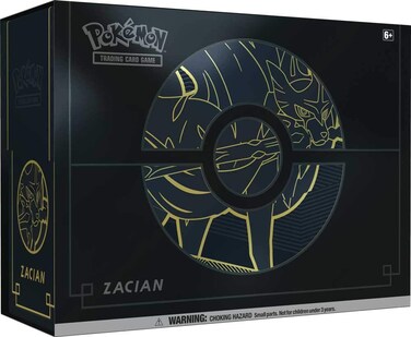Pokemon POK82743 Pokemon TCG: Sword &amp; Shield Elite Trainer Box Plus Zacian/Zamazenta (one at Random), Mixed Colours
