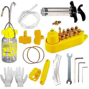 KEWAYO Bike Brake Oil, Hydraulic Bike Brake Kit and Bicycle Oil Kit Fit MAGURA、TEKTRO、SRAM Series Bike Brake Repair Tools