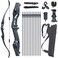 56" Takedown Recurve Bow and Arrows Set for Adults Right Hand Archery Kit Metal Riser Hunting Bow for Shooting Practice 30-50lb