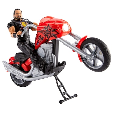 Mattel WWE Wrekkin' Slamcycle Vehicle &amp; Action Figure Playset with Toy Motorcycle &amp; Drew McIntyre 6-inch Collectible, Wheelie Action &amp; Breakaway Parts