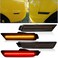 HECASA LED Side Marker Light Compatible with 2010-2015 Chevy Chevrolet Camaro Front Rear Bumper Lamps Full Side Marker Lamps Reflectors 4Pcs Amber/Red LED Smoked Lens