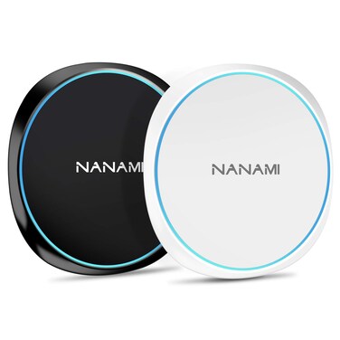 NANAMI Fast Wireless Charger [2 Pack] - Qi Certified Wireless Charging Pad 7.5W for iPhone 16/16 Plus/16 Pro/16 Pro Max/15/14/14 Pro Max/13/12,10W for Samsung Galaxy S24/S23/S22/S21/S20, Airpods Pro