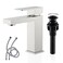 KENES Single Handle Bathroom Sink Faucet, Brushed Nickel Vanity Faucet for Bathroom Sink, with Pop Up Drain Stopper &amp; Water Supply Lines LJ-9031