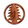 Purpledip Wooden Trivet 'Christmas Tree' Coaster Hot Pad Mat for Dining Table, Kitchen (11065)