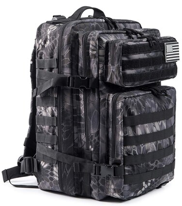 QT&amp;QY 45L Military Tactical Backpacks Molle Army Assault Pack 3 Day Bug Out Bag Hiking Treeking Rucksack&hellip;