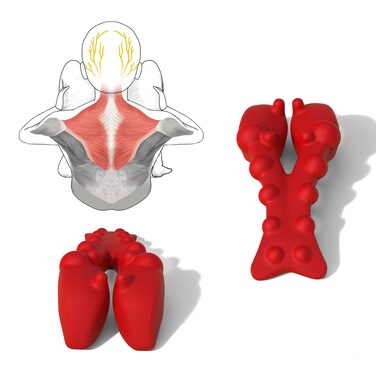 Trapezius Trigger Point Massager, Myofasical Release Neck and Shoulder Pain, Suboccipital Release Tool, Posture Corrector, Relieve Upper Back Pain &amp;Tension Headache