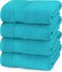 Utopia Towels 4 Pack Bath Towels Set, 27 by 54 Inches, 100% Ring Spun Cotton, Quick Dry, Highly Absorbent, Soft Feel Towels, Perfect for Daily Use, Turquoise