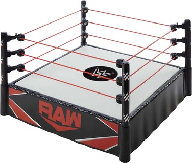 WWE Superstar Ring (14 in) with Spring-Loaded Mat &amp; Real Flex Ropes for Action Figures; Gift for Ages 6 Years Old &amp; Up