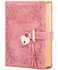 CAGIE Diary with Lock for Girls Heart-Shaped Lock Journal for Women, Girls Diary with Gold Edged Pages Jouranl with Lock for Writing, Cute Diary for Gifts, 5.3 x 7 inch, Pink
